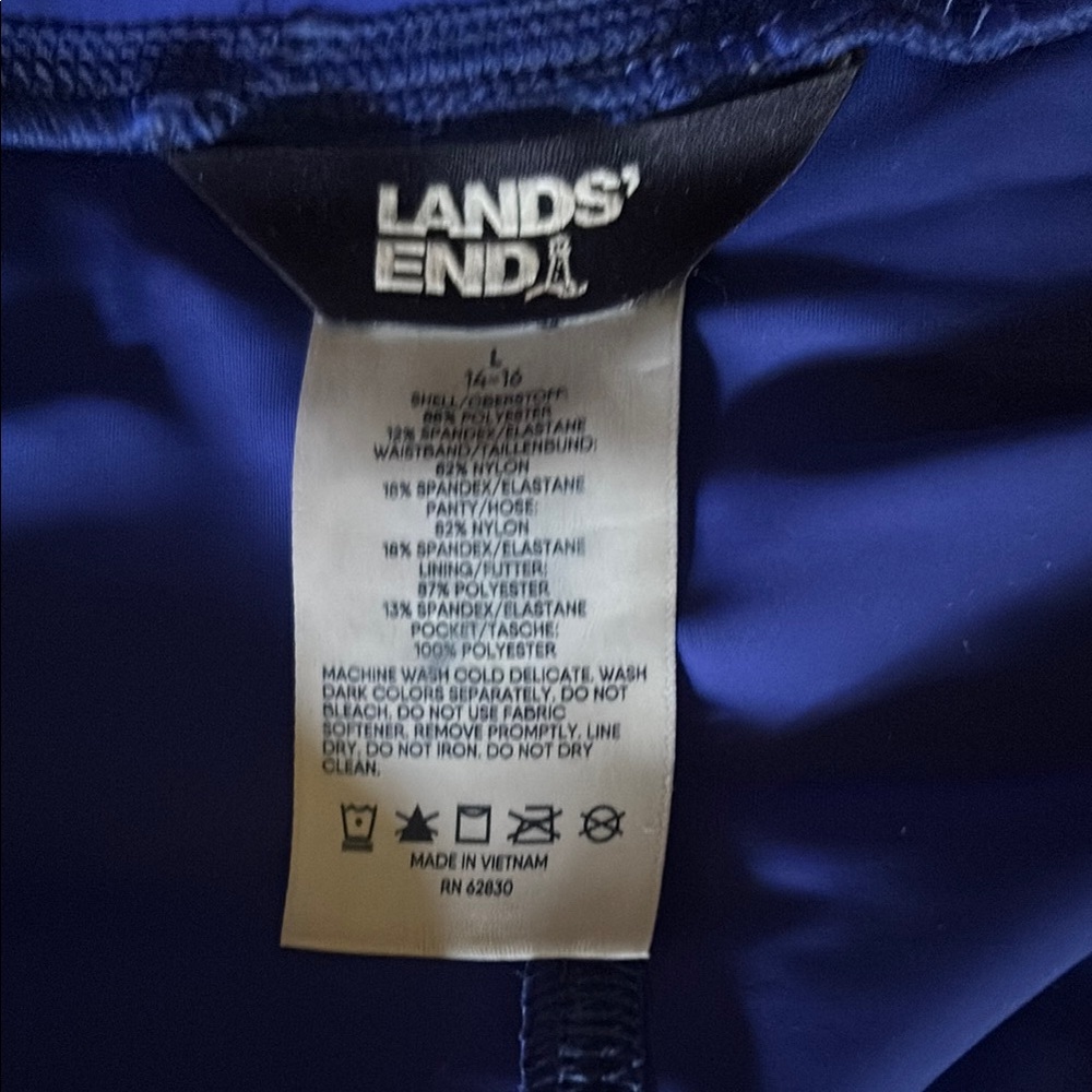 Swim Skort Lands' End Royal Blue